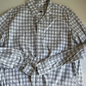J. Crew Gray Plaid Men's Shirt